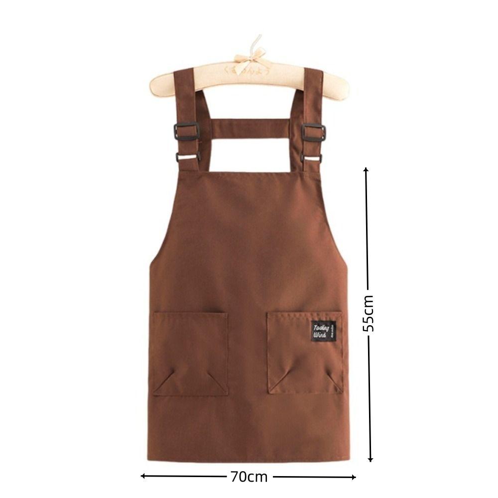 Oil-proof Working Clothes Canvas Baking Overalls New Coffee Shop Bibs  Household