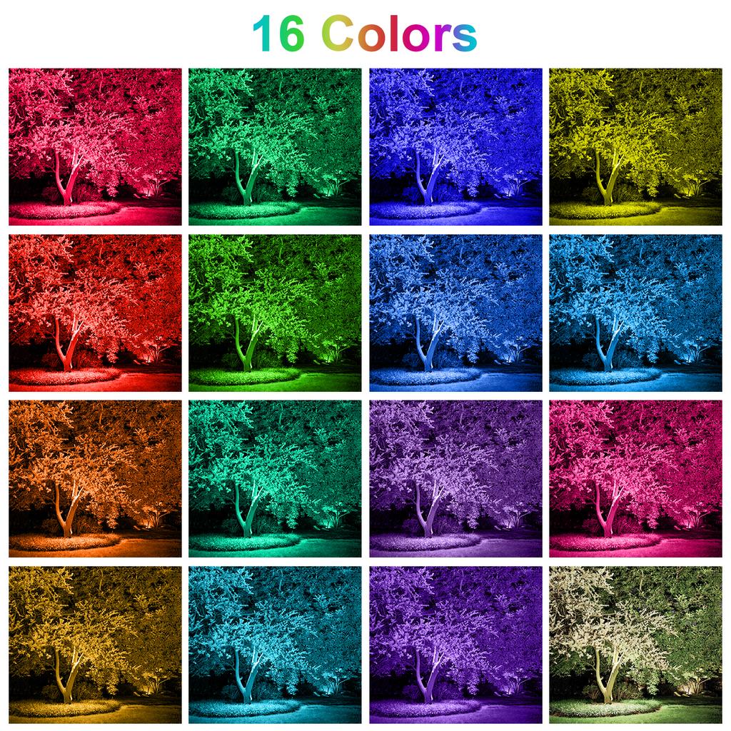 T-SUN RGB LED 100W Flood Light IP66 Waterproof Outdoor Spotlight  Reflector Projector Lamp For Garden Christmas Decoration