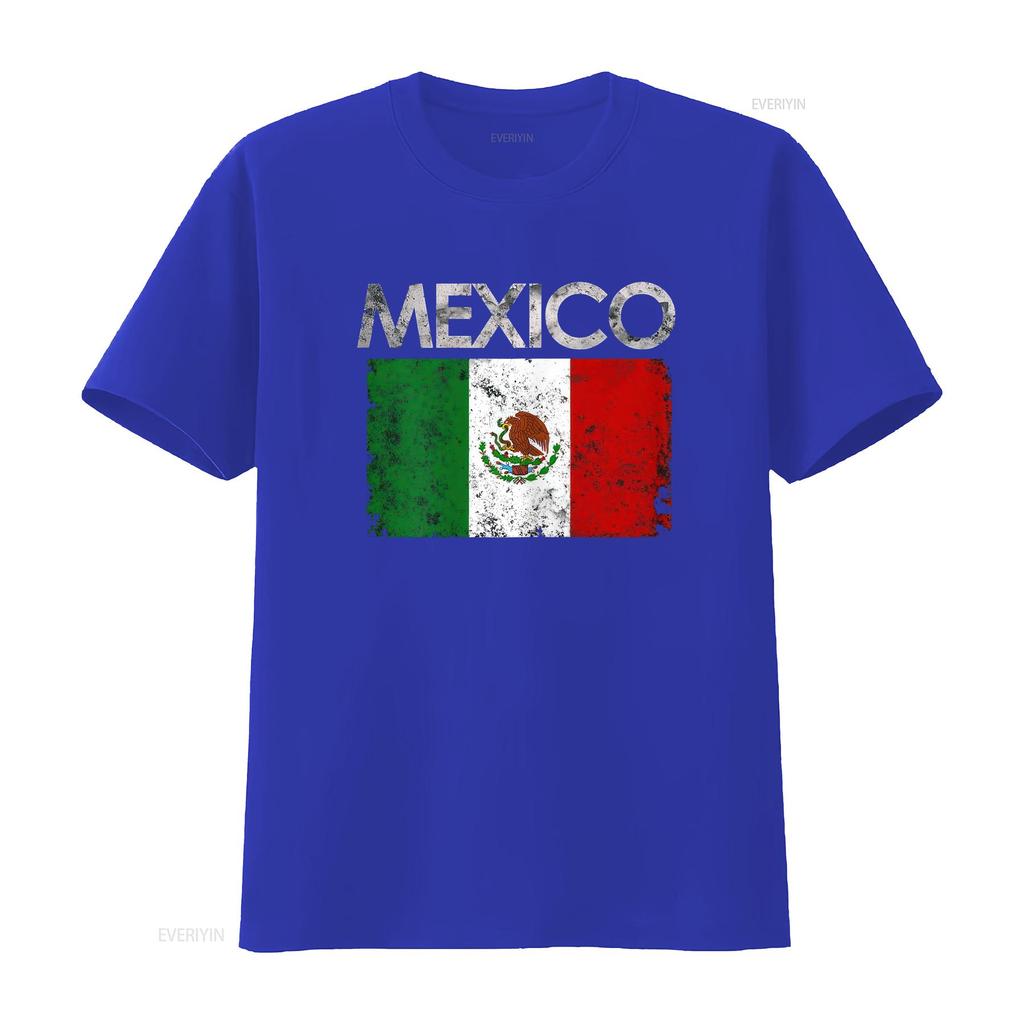 Vintage Mexico Mexican Flag Pride T Shirt vintage Washed Stretched fashion graphic Breathable Top For Everyday Wear