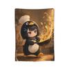 Gugu Gaga Penguin Blanket Cute Flannel Throw Blankets Airplane Travel Portable Soft Warm Bedspread
