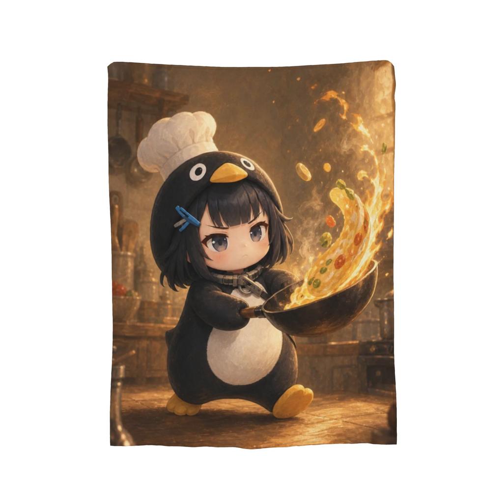 Gugu Gaga Penguin Blanket Cute Flannel Throw Blankets Airplane Travel Portable Soft Warm Bedspread