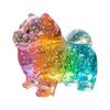 Colorful Glass Dog Ornaments Rainbow Gradient Puppy Figurines Decorative Dog Sculpture Gift for Holidays Birthdays