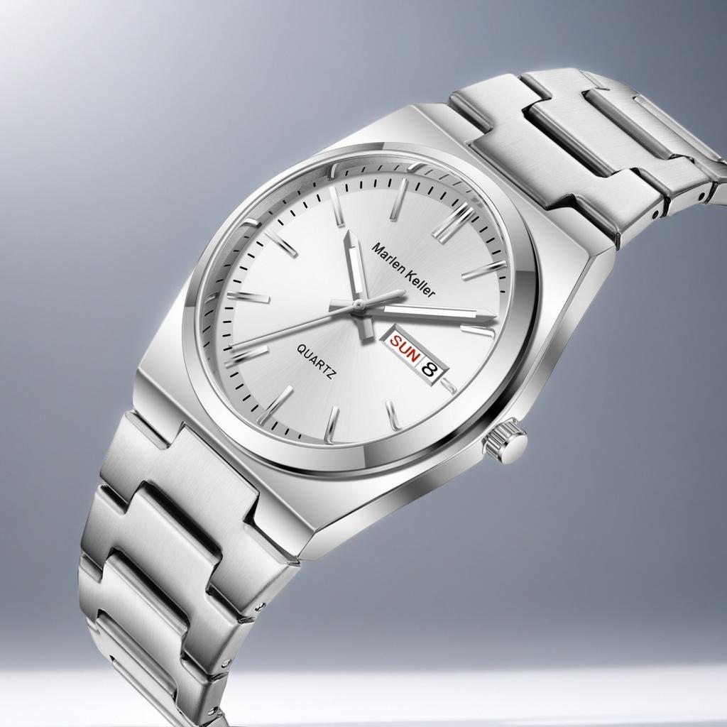 Luxury Quartz Man Wristwatch Sport Men Watches Waterproof Luminous Date Week Stainless Steel Men's Watch