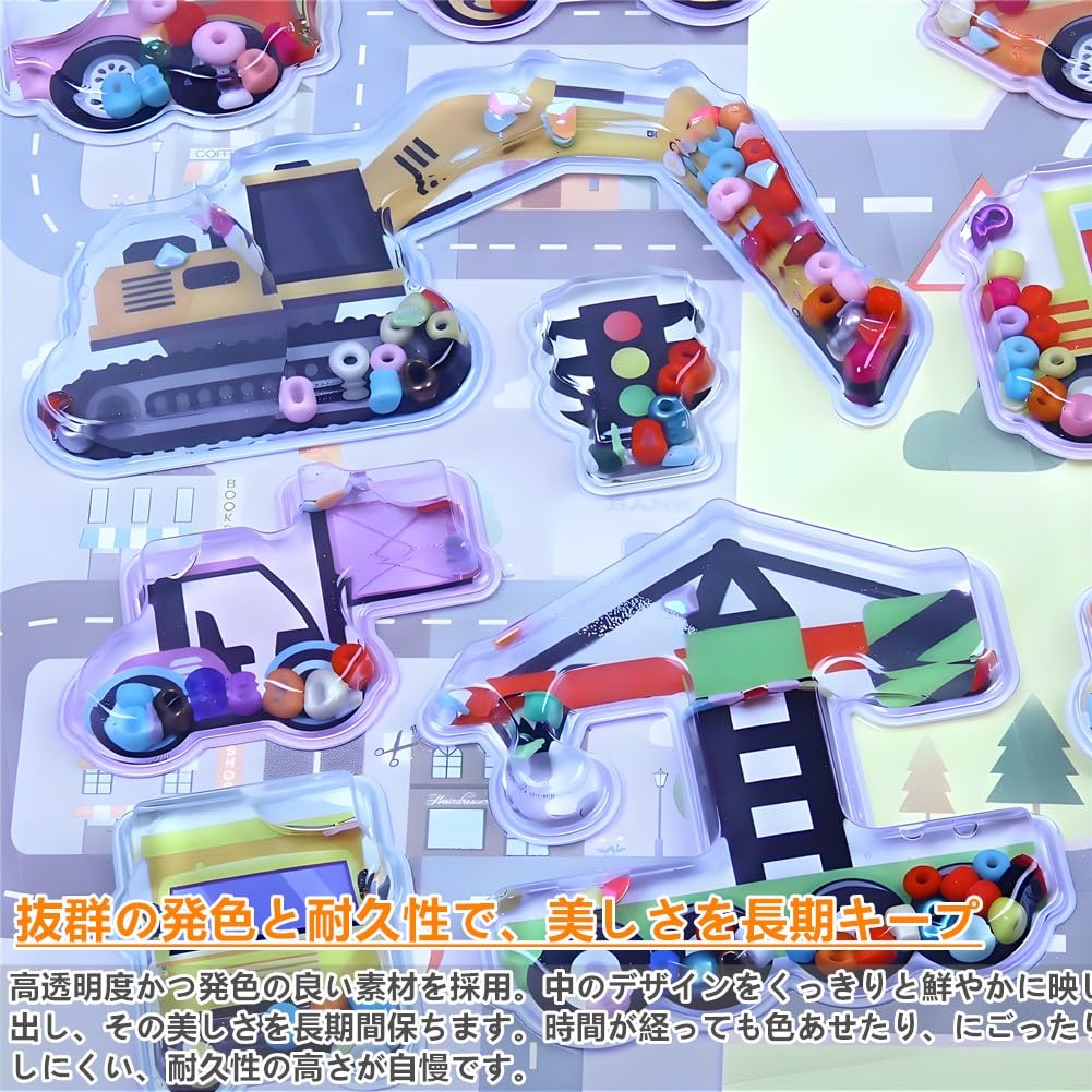 Pukupuku Capsule Reward Stickers for Construction Race Sea 3D Animal Capsule Stickers with Sequins and Intricately PVC Ideal for Girls and Creative