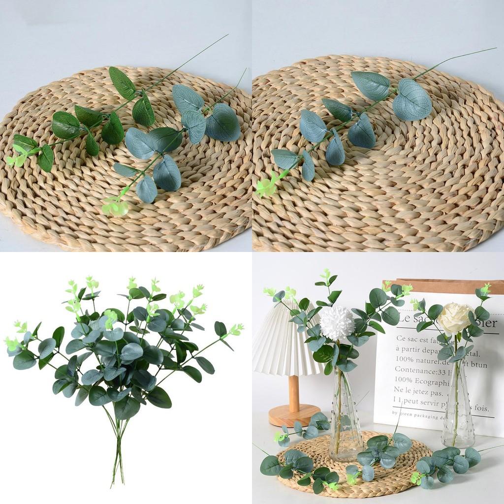 Artificial Eucalyptus Leaf For Wedding Decor With Silk Material For Home And Photography Use