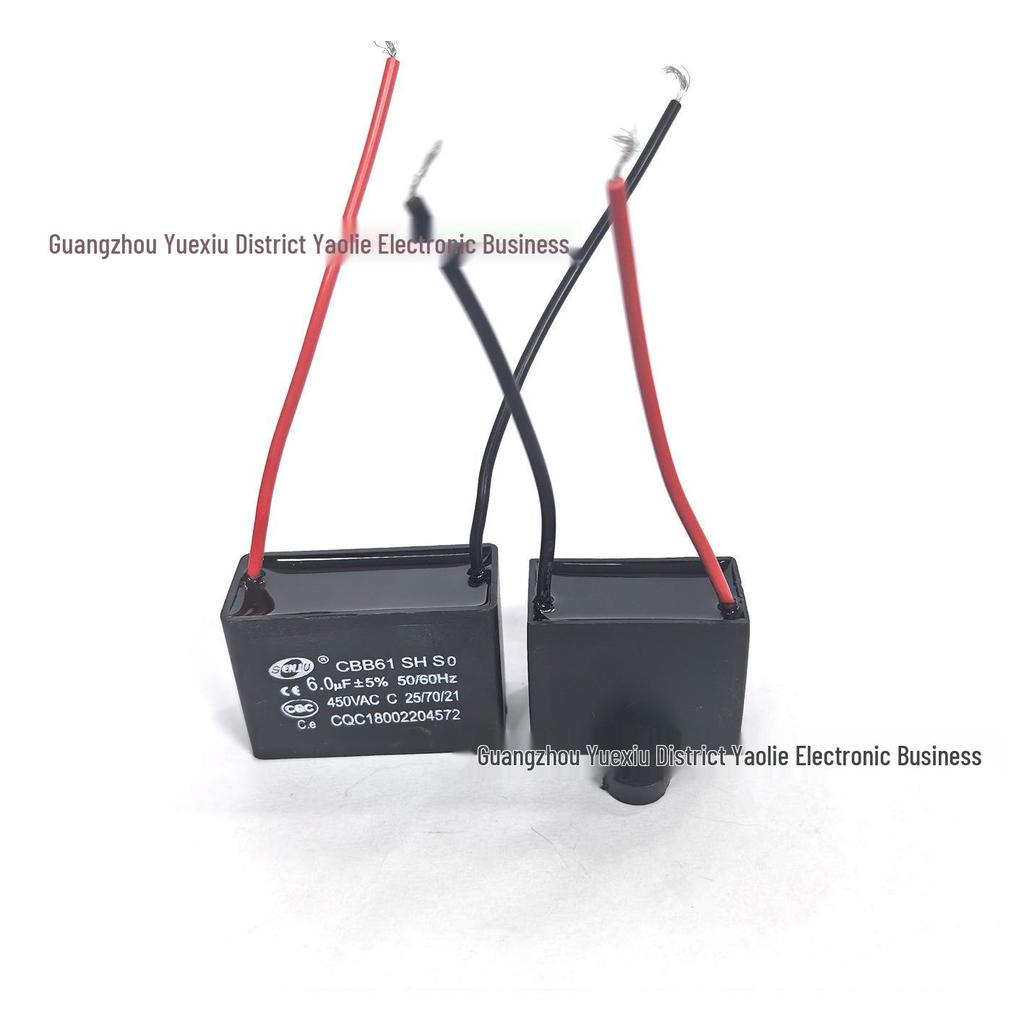 CBB61 Universal 450VAC 6uF Ceiling & Range Hood Fan Start Capacitor