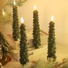 1/2/3/4Pcs Christmas Tree Candles with Remote Timer LED Christmas Tree Flameless Taper Candles Window Candle for Christmas Decor