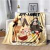 Spy x family Cartoon anime Kawai Throws Blanket Kid Super Home Soft Flannel Blanket for Travel Bedding Blanket for Birthday Gift