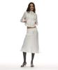 Partimento Woman Mesh Layer Gored Midi Skirt_White