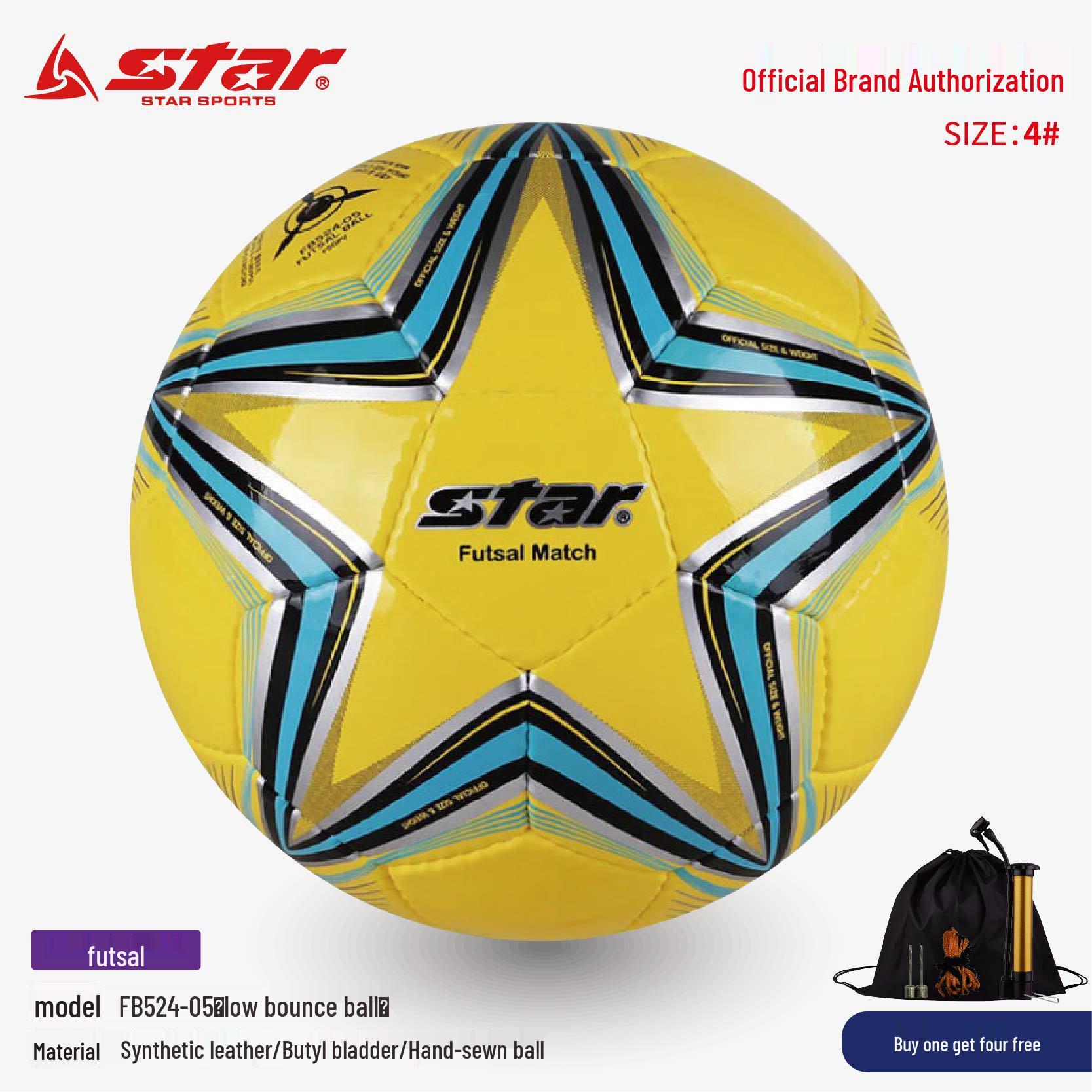 STAR Soccer FB524-05 Low Bounce Heat Bonded Size 4 Indoor Training Ball for 5-7 Players Size 4 (5-7 Players)
