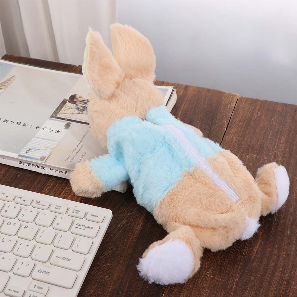 Bunny Plush Pencil Bag College Style Fluffy Pencil Bag Makeup Bag Cartoon Pencil Bag  Student