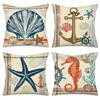 Vintage Nautical Elements Pillow CoversLiving room sofa cushion cover, soft and comfortable, bedroom room decoration