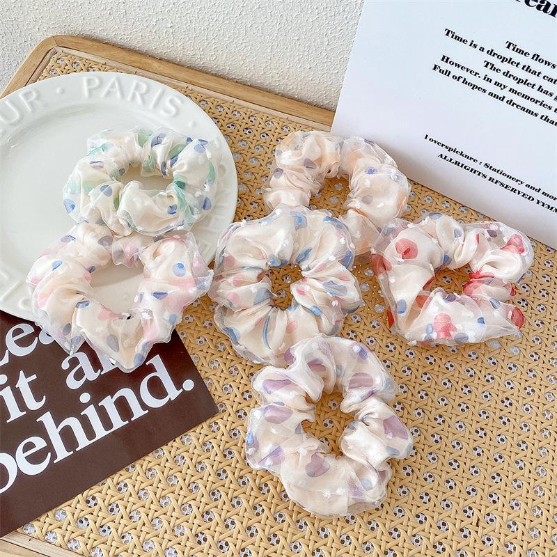 Fresh and Light Fabric Flower-shaped Hairband Hair Accessory for Women with Ponytail. Elastic and Durable Large Hairband.