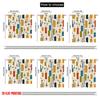 2pcs,2D Plane Printing Light Filtering Curtains Retro Squares Durable Polyester (without Rod) Room Decor Ldeal for Living Room,