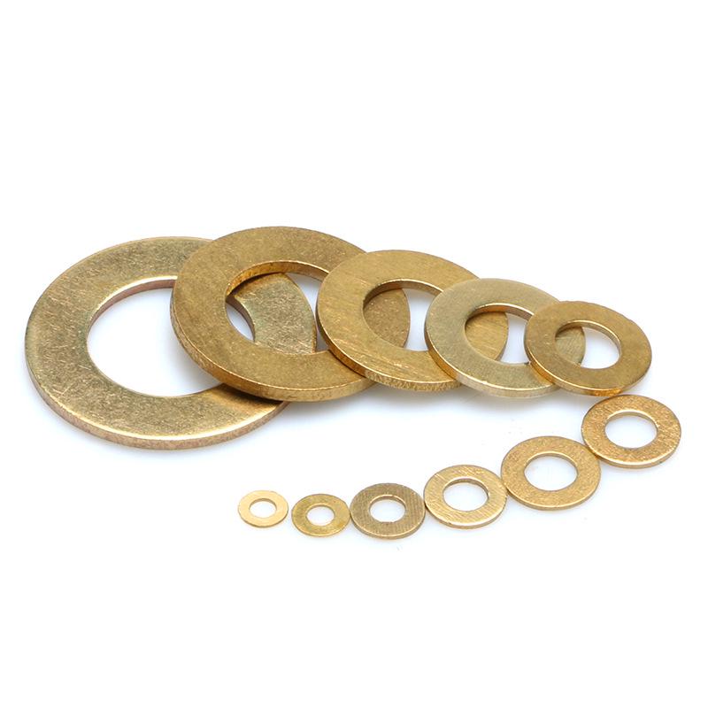 Brass and Copper Round Flat Washers In Sizes M2-M6