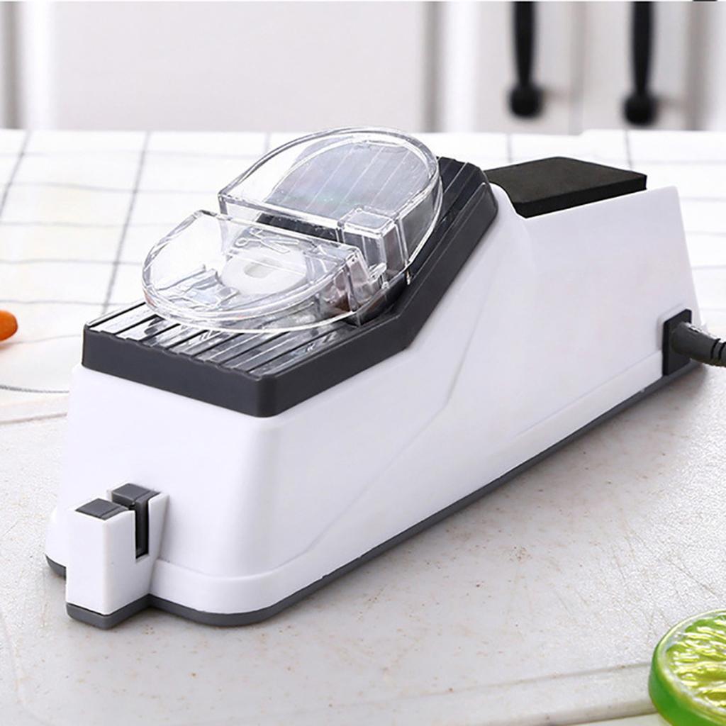 Electric Gadgets Knife Sharpener 2 Stage USB Power Knife Sharpener with Protective Cover for All Kinds of Kitchen Knives Cutting