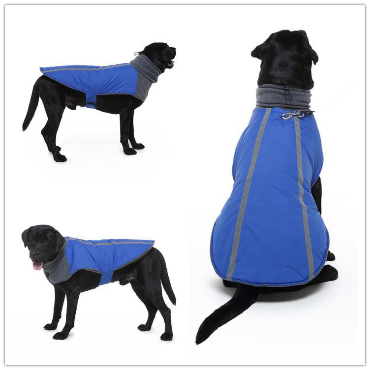 Meiqi Reflective Winter Jacket for Large Dogs - Pet Coat for Shiba Inu & Golden Retriever