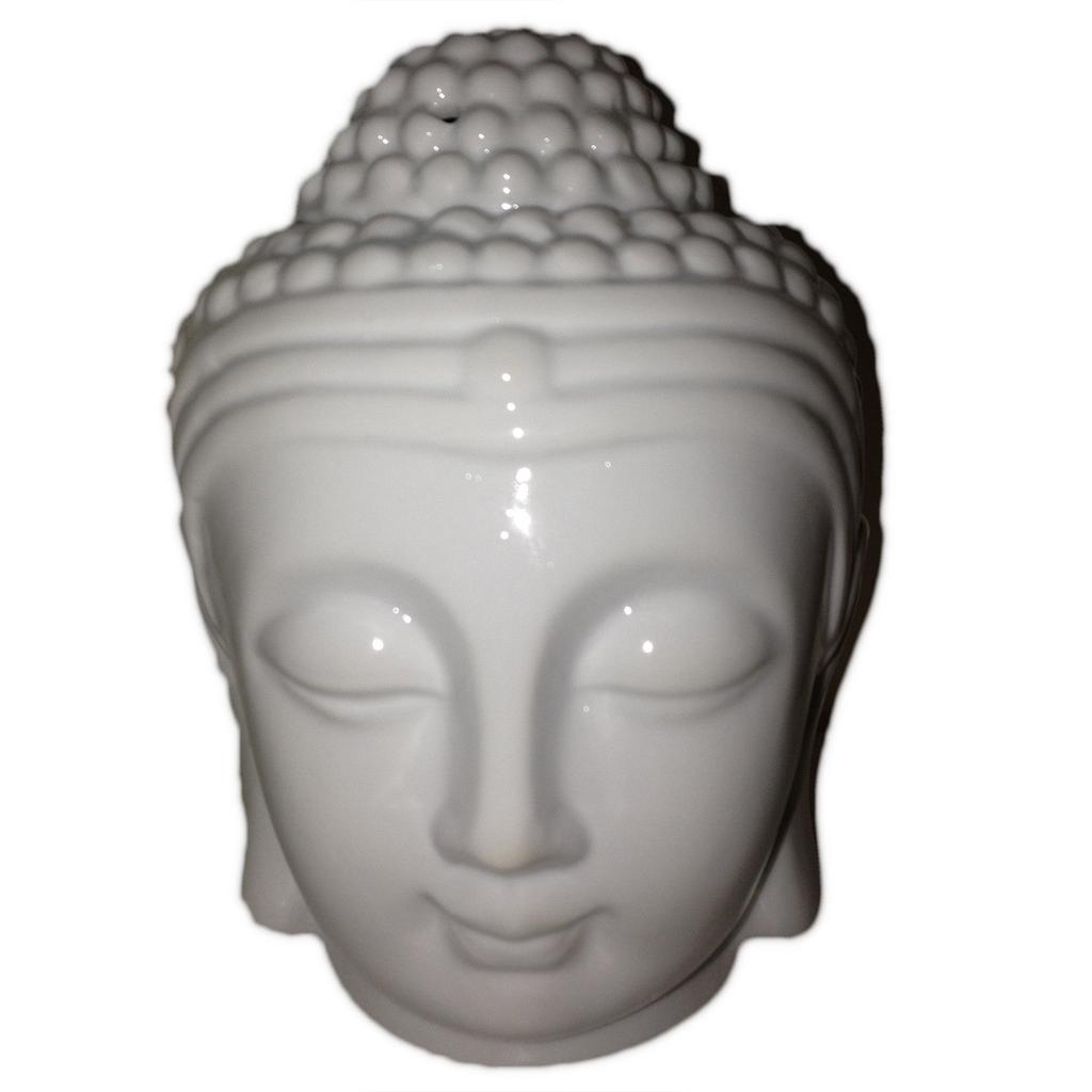 Oil And Wax Melt Burner Buddha Head White