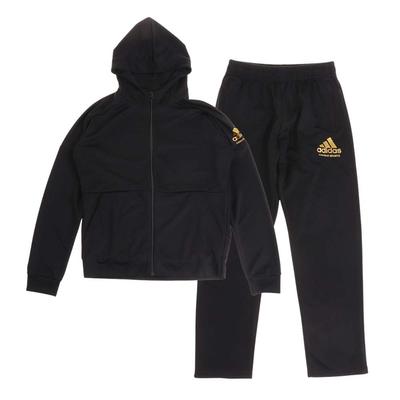Combat Authentic Tracksuit Set and [Adidas Sports] (Top Bottom) TR-73 Men's/Unisex (Black/Gold, L)