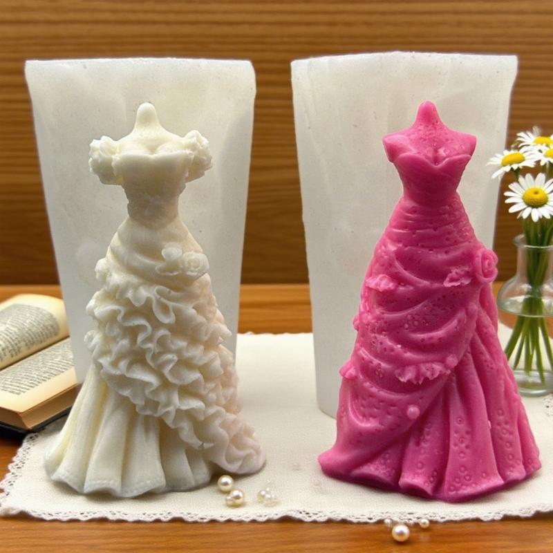 Silicone Molds Wedding Dress Candle Molds Epoxy Resin Molds Castings Molds Plasters Molds for Home Decoration