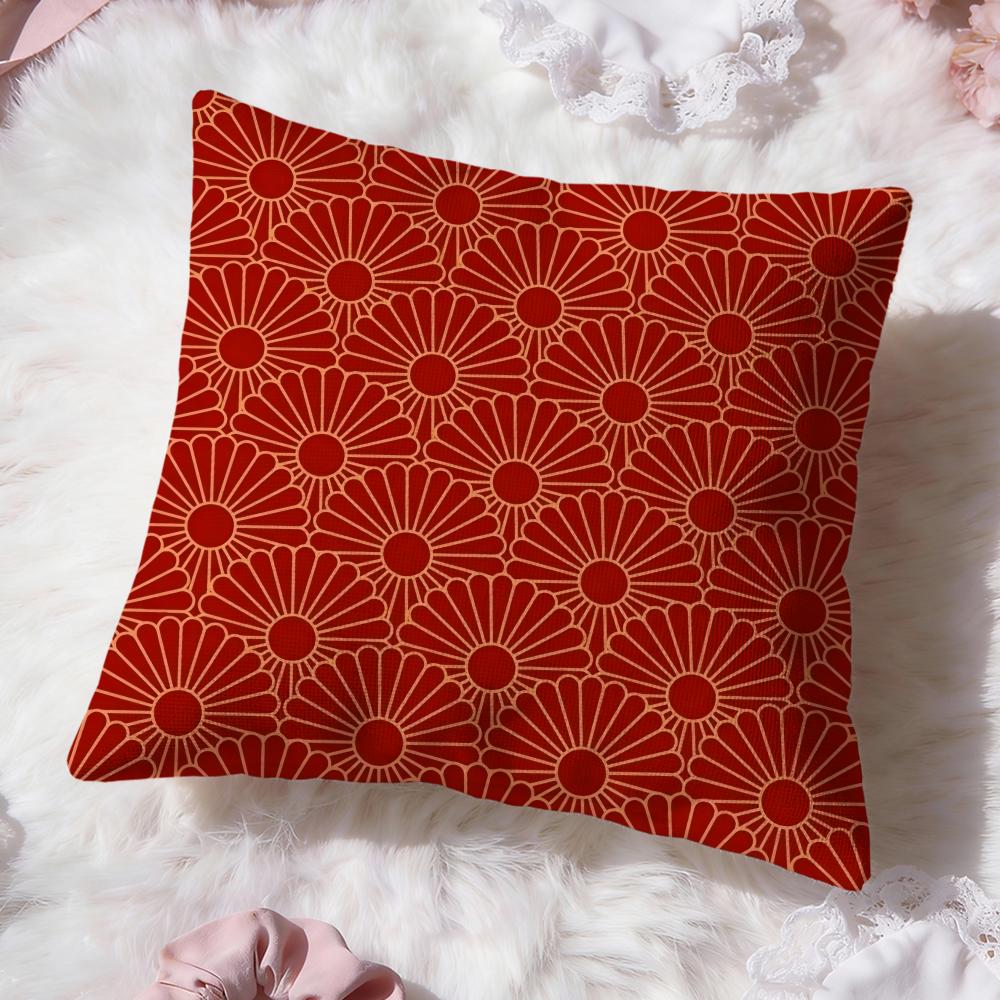 Japanese style pattern Cushion Cover Premium Comfort Reversible Pillow Cove -Two in One Design for Any Room & Car Interior