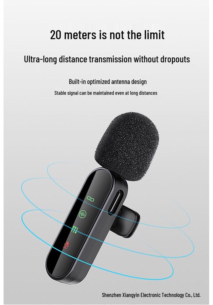 H19 Wireless Lavalier Microphone: One-to-Four Cross-Border, Three-in-One Interface for Live Streaming, Mobile Shooting, Noise Reduction Recording.