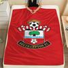 1PC Southampton FC Print Flannel Blanket, High Quality Comfortable for All Seasons, Home Decor, Warmth and Comfort, Perfect for Christmas Gifts