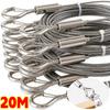 Câbles en Acier Inoxydable Cordelette à Tirer Automatique Réglable DIY pour Pêche Levage Câble Tentes Carrées Accrochage Vêtements Quincaillerie