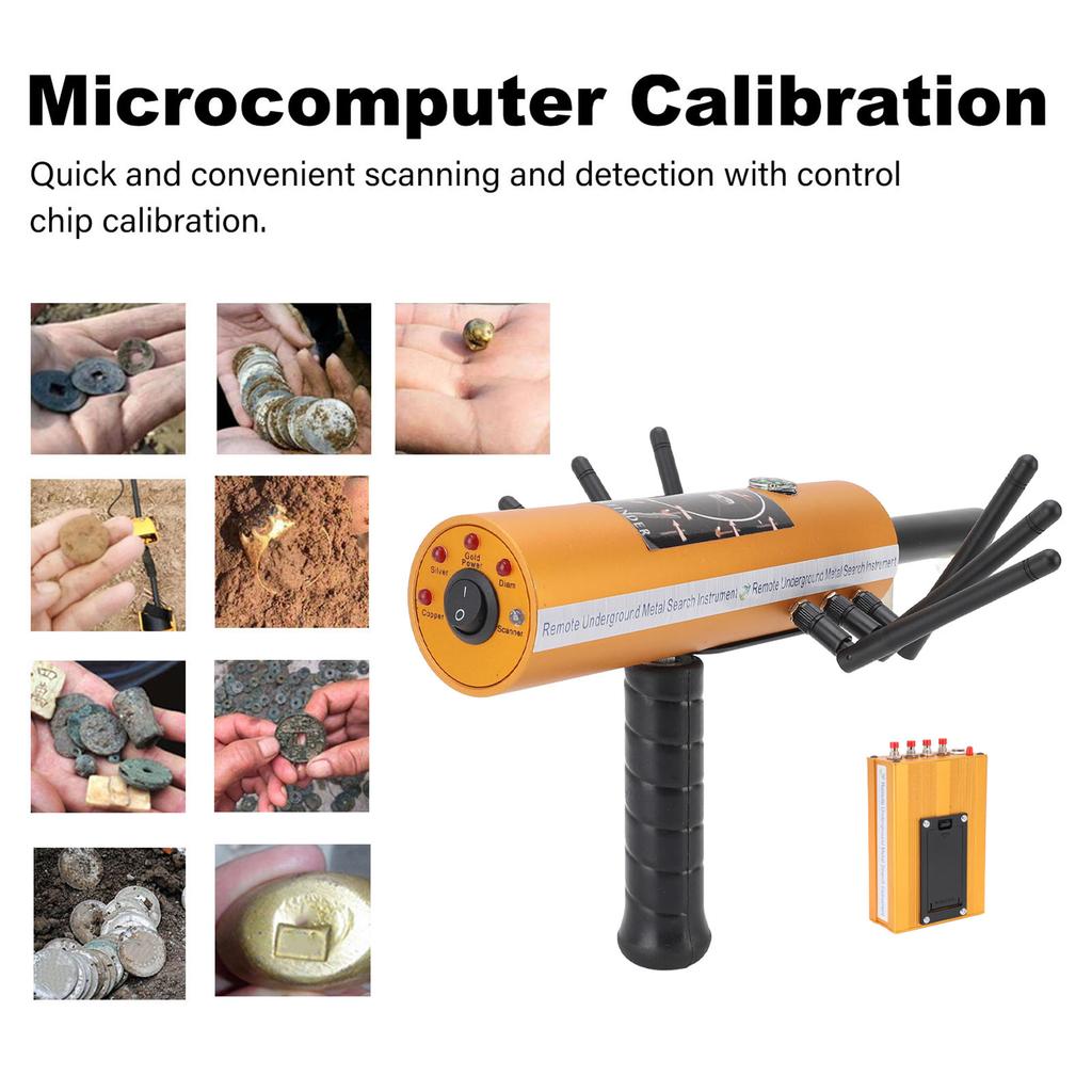 Underground Metal Detector with Compass 1200M Range 30M Depth Sensitive Handheld Treasure Finder Scanner for Copper Gold Silver Gemstones