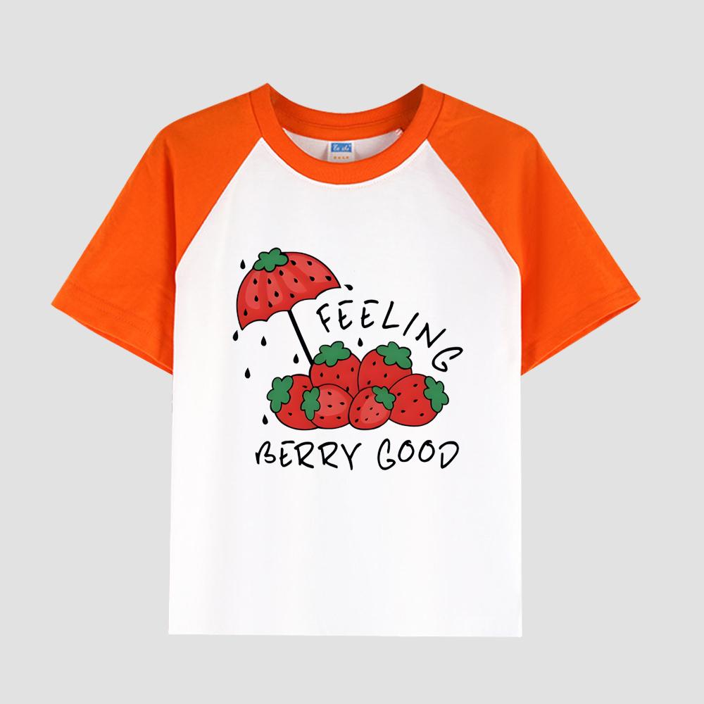 

Детская футболка с принтом и коротким рукавом, хлопковая ткань, повседневный модный топ для девочек на лето 150cm