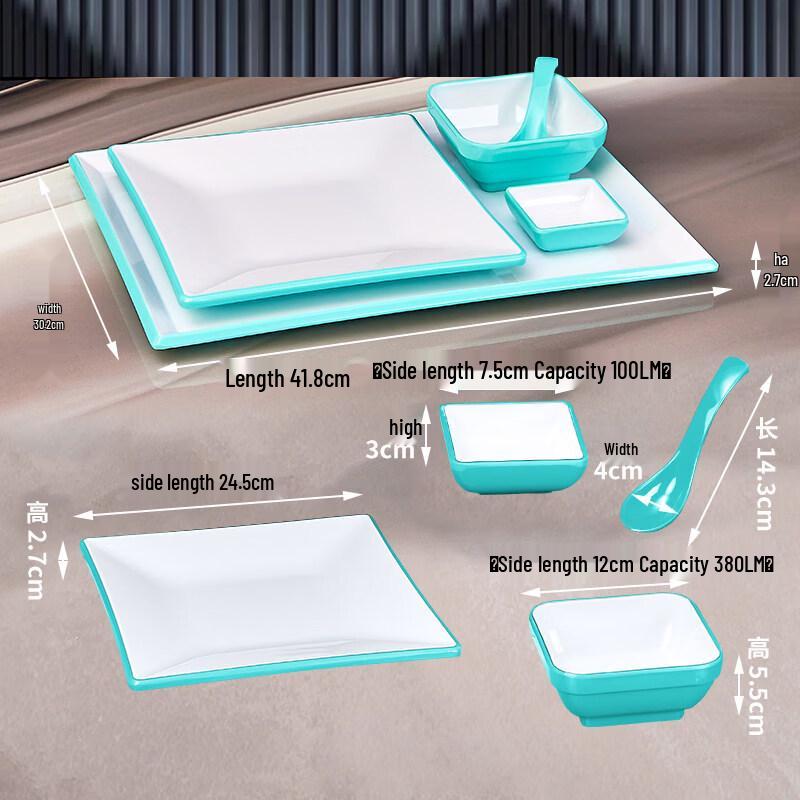 

Ru Han Commercial Melamine Tableware 4-Piece Set