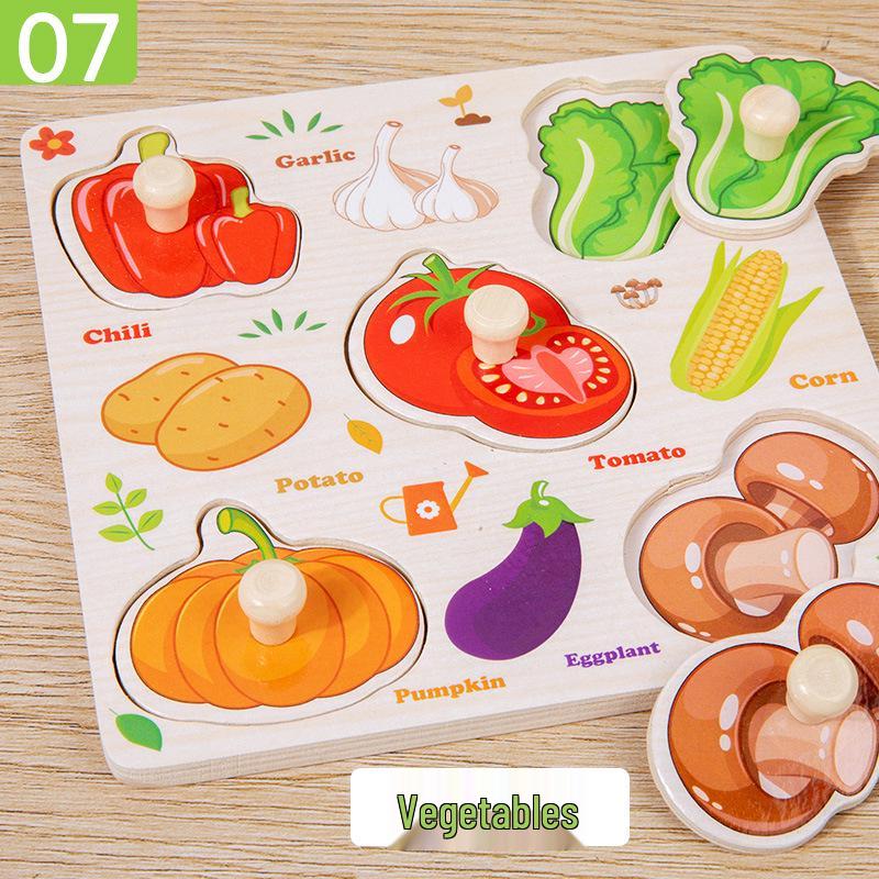 Double-Sided Wooden Pegboard Puzzle & Graffiti Drawing Board: Educational Toy for Learning Letters, Numbers, and More