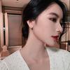 Vintage Rhinestone Heartbeat Earrings Crystal Moon Planet Pearl Zircon Earring Party Birthday Gift Temperament Jewelry