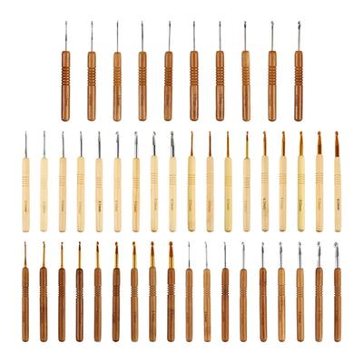 9 szt. Ergonomiczne szydełka 2,0 mm - 6,0 mm Drewniany uchwyt Szydełka dla początkujących dorosłych Robótki ręczne Swetry Szaliki Torby Skarpety