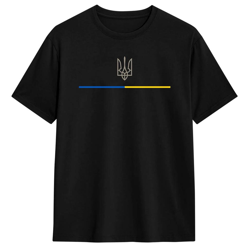 Man T Shirt Ukrainian Trident Tryzub Escudo T-Shirts Summer Tee Shirt Y2K Casual Pure Cotton T