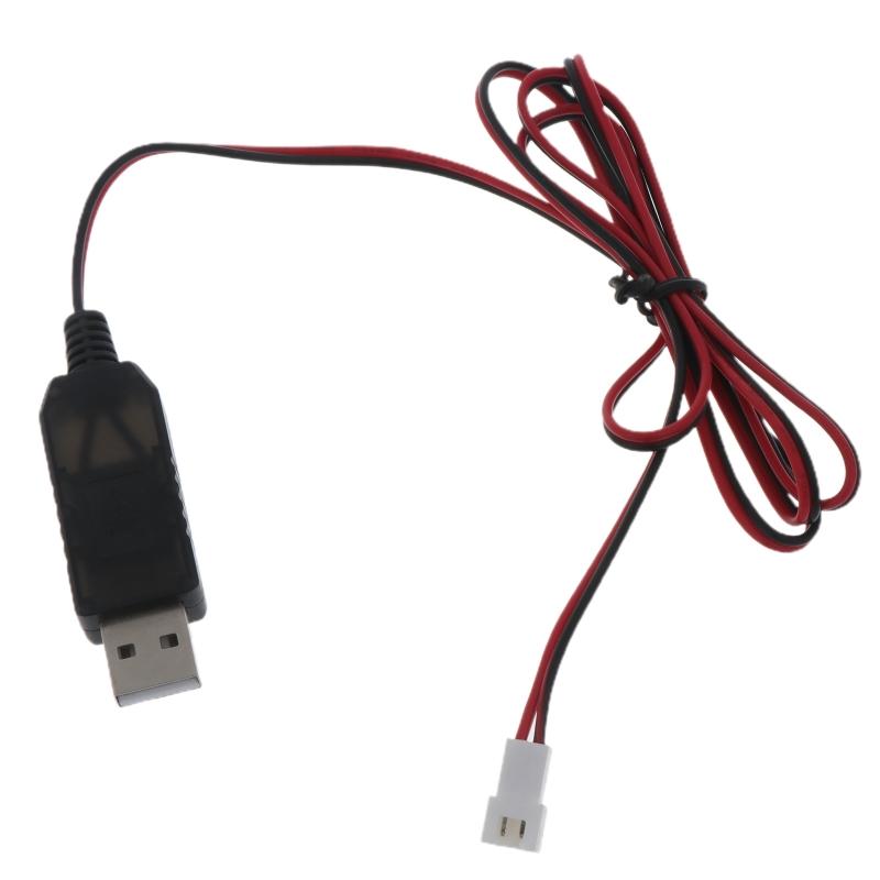 100cm Universelles USB 5V 2A auf 4.2V 1A 2-Pin XH 2.54mm Ladekabel für 3.7V Lithium-Akkupack Spielzeug und mehr