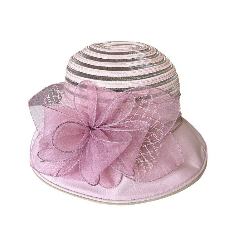 Eugen yarn flower pot hat outdoor casual fashion sunshade sunscreen hat summer new women's big edge breathable cool hat