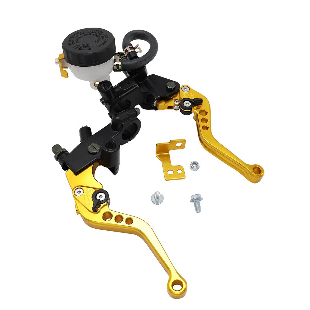 CVO Universal 7/8" 22mm Motorcycle Clutch Brake Master Cylinder Reservoir Levers Kit Fluid Reservoir