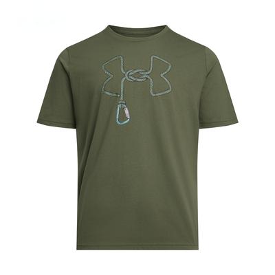 Outdoor Branded SS25 Mens Outdoor Sports Series Rope Logo Round Neck Versatile Short Sleeve T-Shirt Men Tops Dark-Green 1390223-390