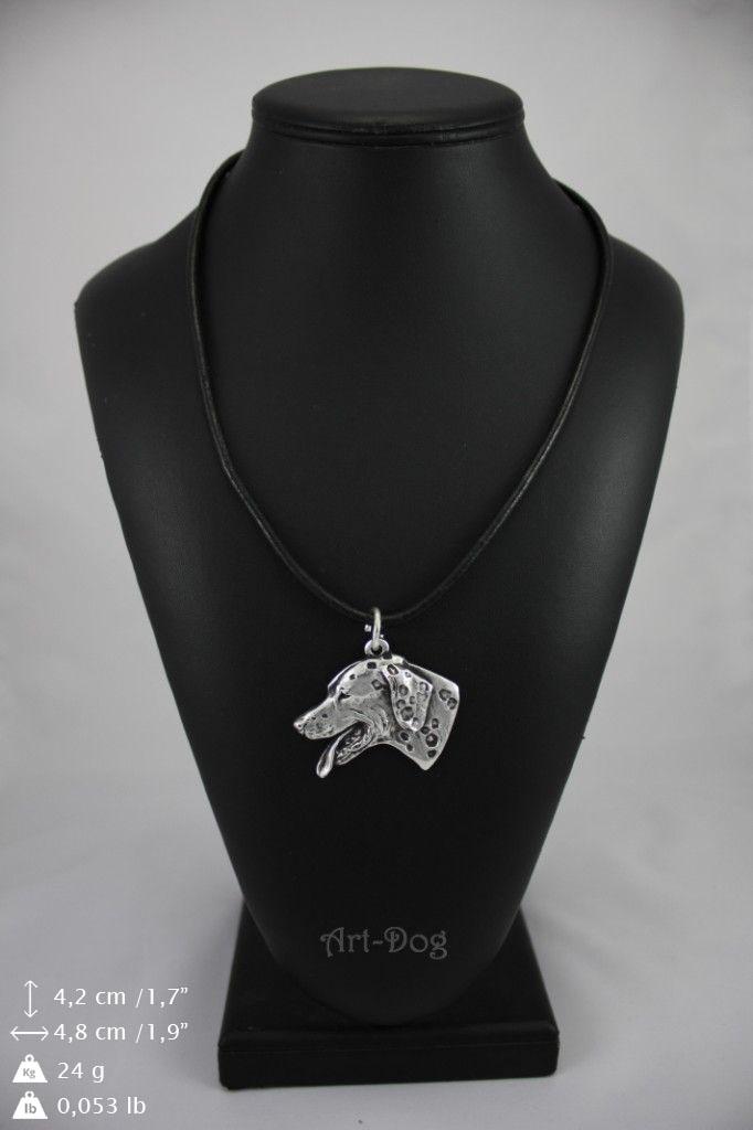 Dalmatian, Carriage Dog, Spotted Coach Dog - Necklace with Dog, Silver-plated Pendant for Dog Fan, Unique Jewelry by Art-Dog Brand