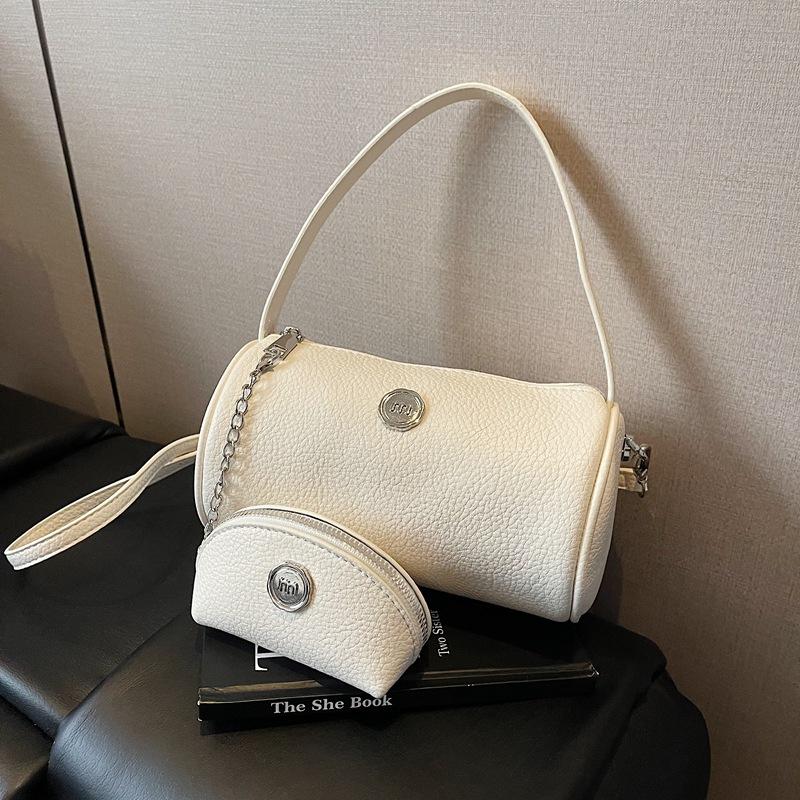 Premium bag women's new handbag popular shoulder bag fashion commuter messenger cylinder bag