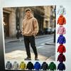Felpa con cappuccio tinta unita invernale unisex vestibilità larga manica lunga pullover casual uomo donna
