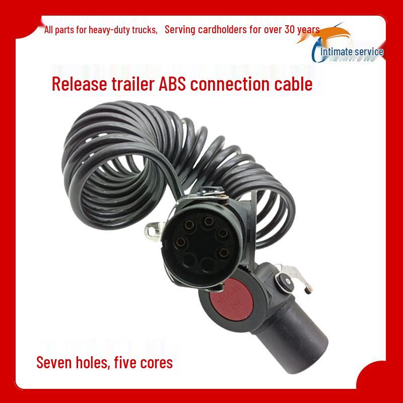 

Five-Core Spiral ABS Cable for Jie Fang, Ouman, Dongfeng, Shaanxi Heavy-Duty Trailers Standard