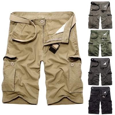 Heren zomer katoenen overall met meerdere zakken, shorts, modebroek