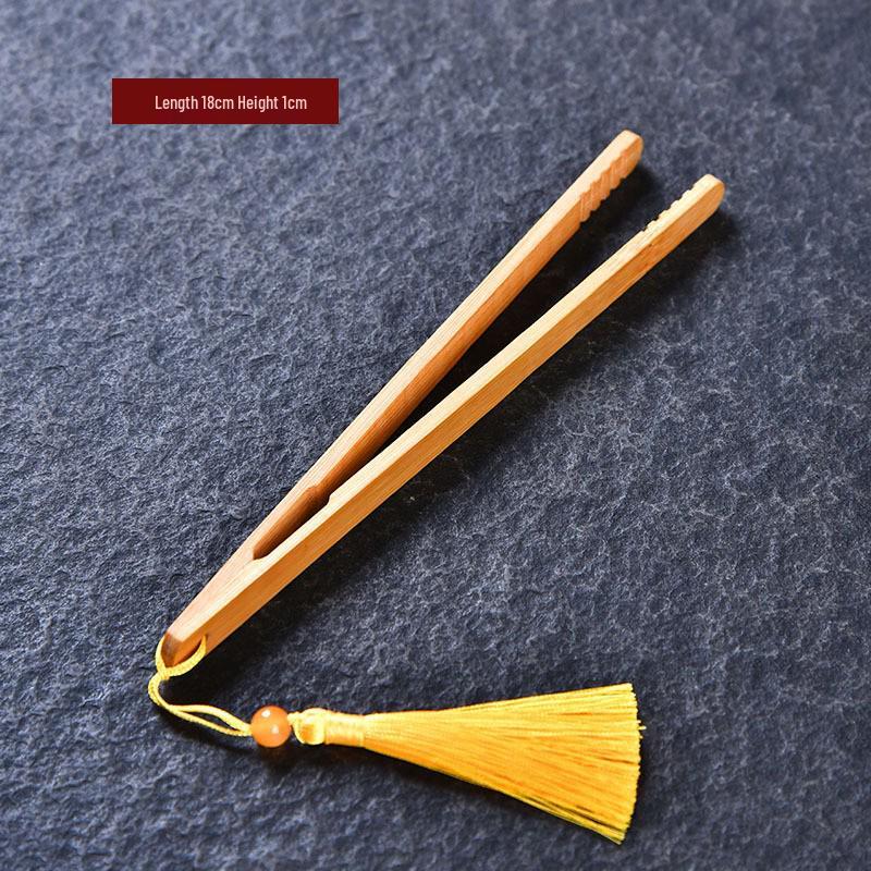 Bamboo Tea Tweezers & Curved Clips for Tea Sets and Ceremony Accessories