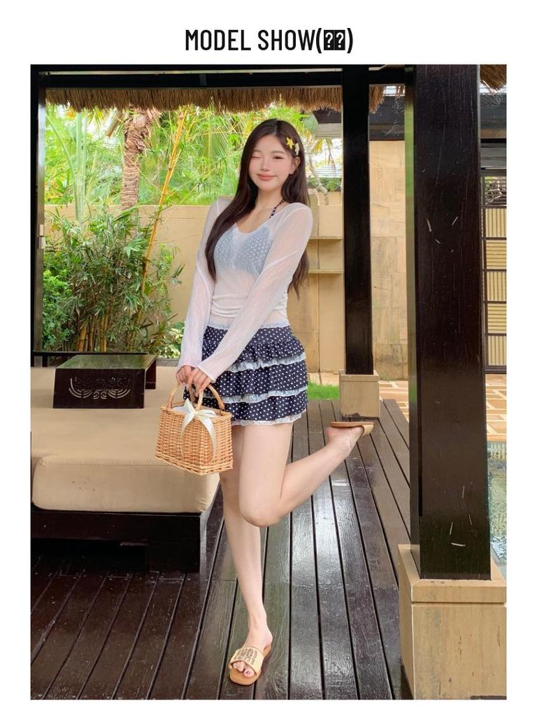 Plus Size Women's Swimsuit: 2025 Three-Piece Bikini Set for Beach or Hot Spring