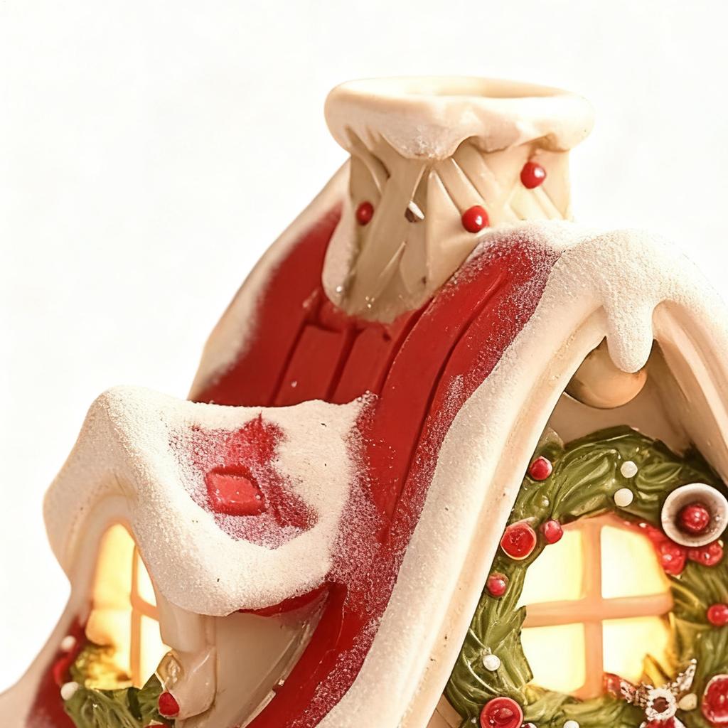 Incense Burner Holder Christmas Cabin Tabletop Decor Log Cabin Incense Burner For House Home Living Room Meditation Spa Holiday