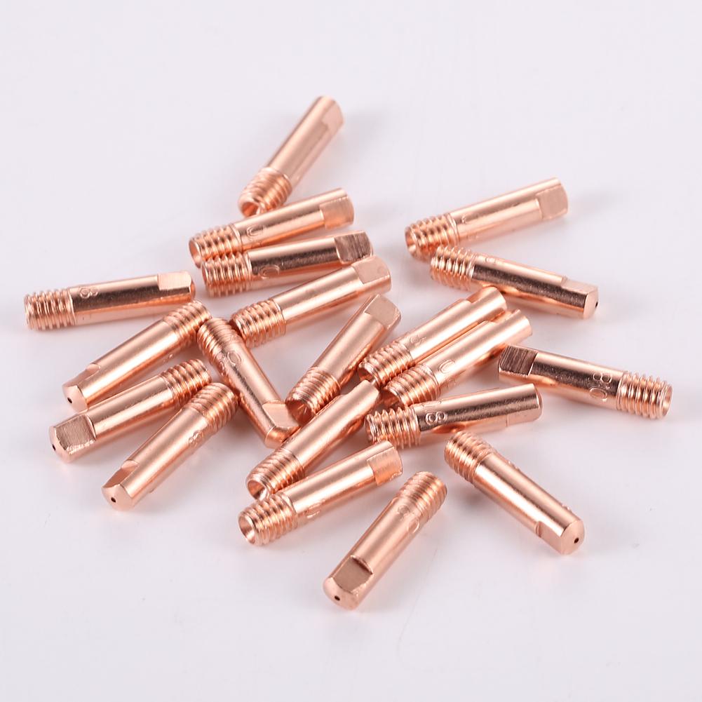 

20 шт. контактные насадки для сварки MIG, держатель разъема газового диффузора (0.8)