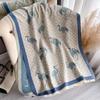 Crane Picture Imitation Cashmere Thickened Scarf Scarf Women'S Extended Printed Fashionable Simple Shawl
