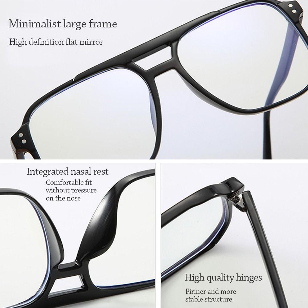 Ultralight Anti-Blue Light Glasses Eye Protection Frame Eyewear Vintage Square Eyeglasses  Office